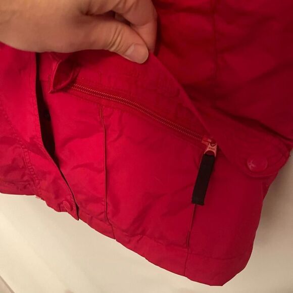 Columbia Gizmo Jacket Coat Shell Full Zip Zipper Black/Red Pocket Women’s Small - Picture 5 of 8
